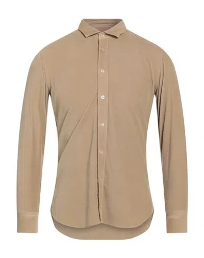Tintoria Mattei 954 Man Shirt Beige Size 17 ½ Cotton, Elastane