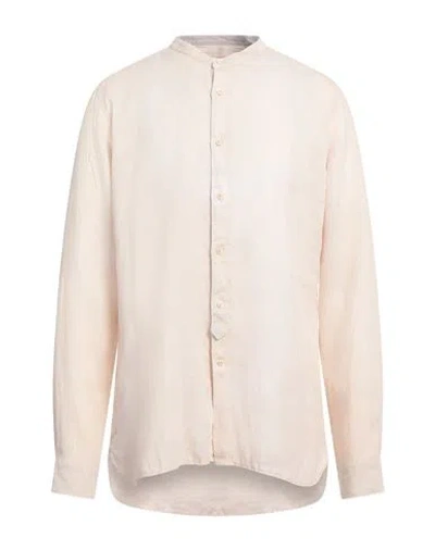 Tintoria Mattei 954 Man Shirt Beige Size 17 ½ Linen