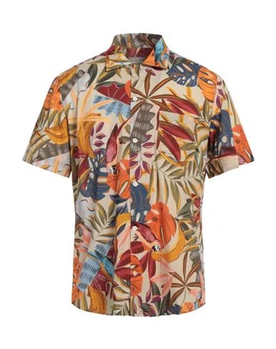 Tintoria Mattei 954 Man Shirt Beige Size L Cotton