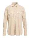 Tintoria Mattei 954 Man Shirt Beige Size L Cotton, Elastane In White