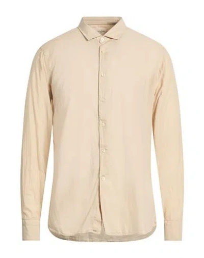 Tintoria Mattei 954 Man Shirt Beige Size L Cotton In Nude