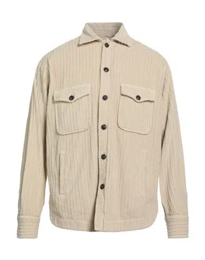 Tintoria Mattei 954 Man Shirt Beige Size M Cotton