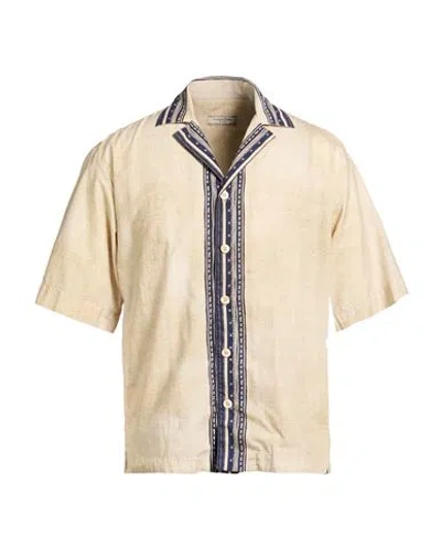 Tintoria Mattei 954 Man Shirt Beige Size Xl Cotton In Neutral