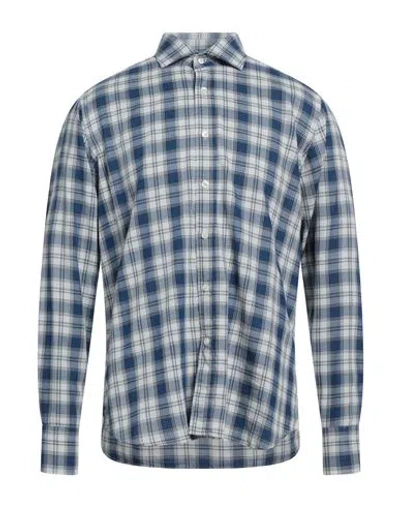 Tintoria Mattei 954 Man Shirt Blue Size 15 ¾ Cotton