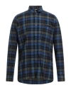 Tintoria Mattei 954 Man Shirt Blue Size 16 Cotton, Elastane In Blue