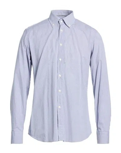 Tintoria Mattei 954 Man Shirt Blue Size 16 Cotton In Multi