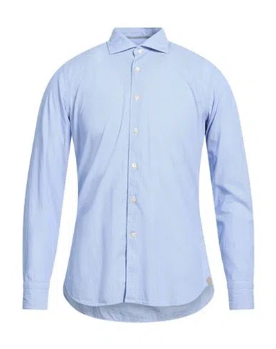 Tintoria Mattei 954 Man Shirt Blue Size 17 Cotton