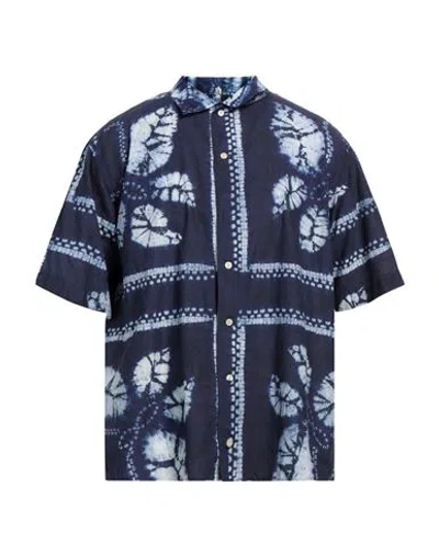 Tintoria Mattei 954 Man Shirt Blue Size L Cotton