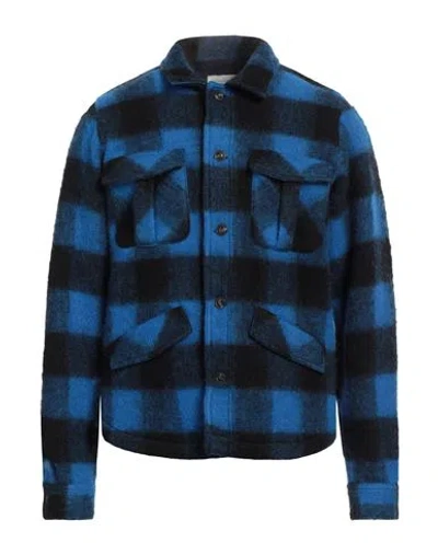 Tintoria Mattei 954 Man Shirt Blue Size M Wool, Polyester