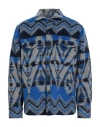 Tintoria Mattei 954 Man Shirt Bright Blue Size L Polyester, Virgin Wool, Acrylic