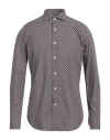 Tintoria Mattei 954 Man Shirt Brown Size 15 Cotton In Brown