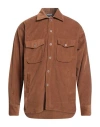Tintoria Mattei 954 Man Shirt Camel Size 17 Cotton In Beige