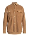 Tintoria Mattei 954 Man Shirt Camel Size 17 Cotton In Beige