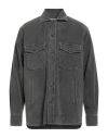 Tintoria Mattei 954 Man Shirt Charcoal Size L Cotton, Elastane In Gray