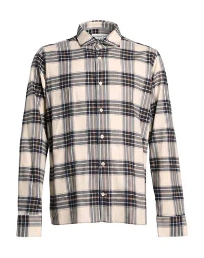 Tintoria Mattei 954 Man Shirt Cream Size 16 ½ Cotton In Nude