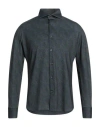 Tintoria Mattei 954 Man Shirt Dark Green Size 16 Polyester, Elastane In Green