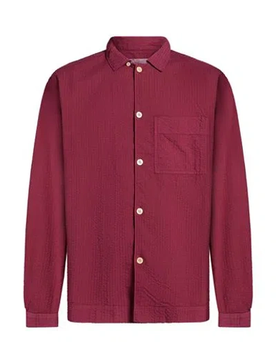Tintoria Mattei 954 Man Shirt Garnet Size Xl Cotton, Elastane In Red