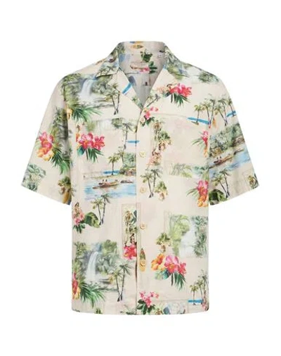 Tintoria Mattei 954 Man Shirt Green Size Xl Cotton In Neutral
