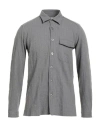 Tintoria Mattei 954 Man Shirt Grey Size 15 ¾ Cotton, Wool In Gray