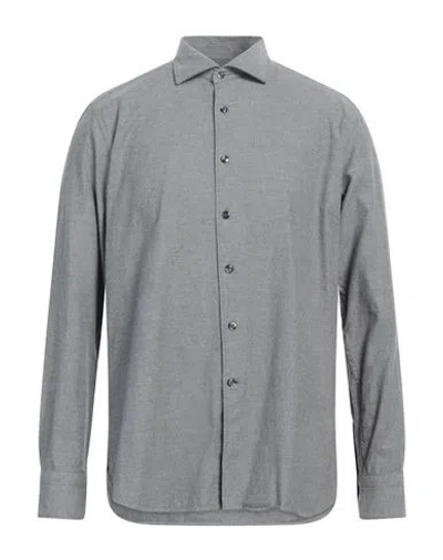 Tintoria Mattei 954 Man Shirt Grey Size 15 ½ Cotton