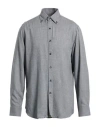Tintoria Mattei 954 Man Shirt Grey Size 15 ½ Cotton In Gray