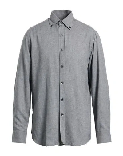 TINTORIA MATTEI 954 TINTORIA MATTEI 954 MAN SHIRT GREY SIZE 16 ½ MODAL, VIRGIN WOOL