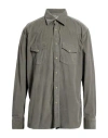 Tintoria Mattei 954 Man Shirt Grey Size Xxl Cotton, Elastane In Gray