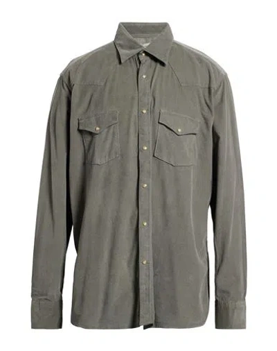 Tintoria Mattei 954 Man Shirt Grey Size Xxl Cotton, Elastane In Gray