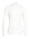 Tintoria Mattei 954 Man Shirt Ivory Size 16 ½ Cotton In White
