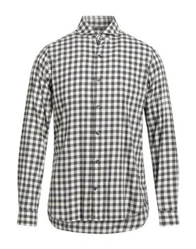 Tintoria Mattei 954 Man Shirt Lead Size 15 ¾ Cotton