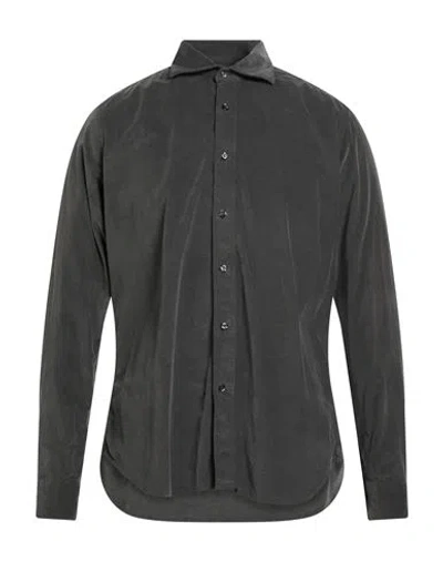 Tintoria Mattei 954 Man Shirt Lead Size 16 Cotton, Elastane, Tencel
