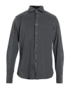 Tintoria Mattei 954 Man Shirt Lead Size 17 ½ Cotton, Elastane In Grey