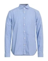 Tintoria Mattei 954 Man Shirt Light Blue Size 16 Cotton In Blue