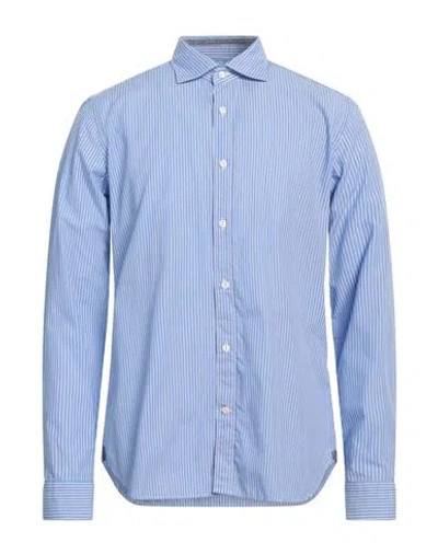Tintoria Mattei 954 Man Shirt Light Blue Size 16 Cotton
