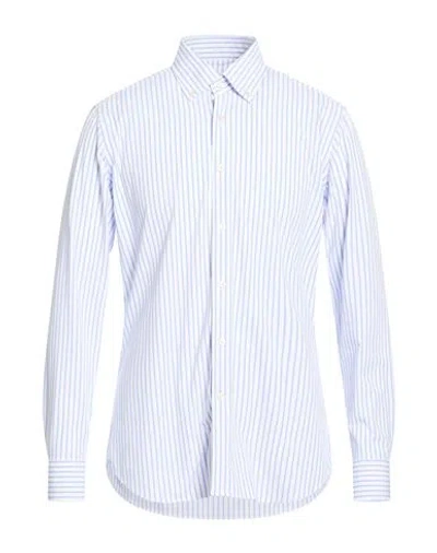 Tintoria Mattei 954 Man Shirt Light Blue Size 16 Polyamide, Elastane In White