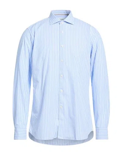 Tintoria Mattei 954 Man Shirt Light Blue Size 17 Cotton