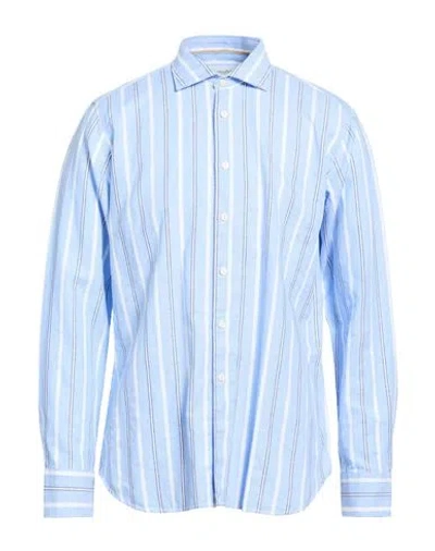 Tintoria Mattei 954 Man Shirt Light Blue Size 17 ½ Cotton, Linen