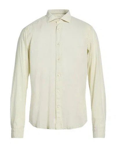 Tintoria Mattei 954 Man Shirt Light Green Size 17 ½ Cotton In Yellow