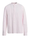 Tintoria Mattei 954 Man Shirt Light Pink Size L Cotton, Elastane