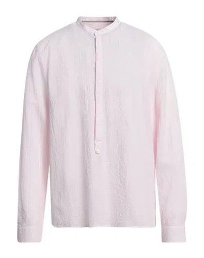 Tintoria Mattei 954 Man Shirt Light Pink Size L Cotton, Elastane
