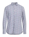 Tintoria Mattei 954 Man Shirt Lilac Size 16 Cotton In Purple