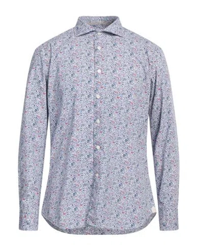 Tintoria Mattei 954 Man Shirt Lilac Size 16 Cotton In Purple