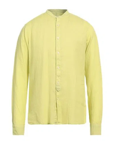 Tintoria Mattei 954 Man Shirt Lime Green Size 16 ½ Linen