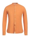 Tintoria Mattei 954 Man Shirt Mandarin Size 15 ½ Linen