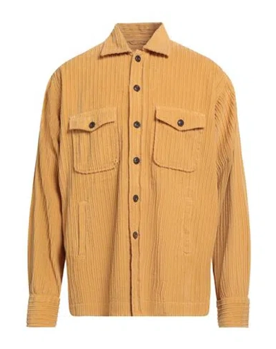 Tintoria Mattei 954 Man Shirt Marigold Size Xxl Cotton