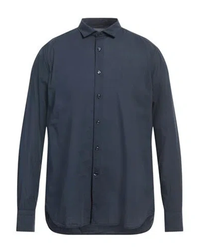 Tintoria Mattei 954 Man Shirt Midnight Blue Size 15 ½ Cotton