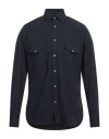 Tintoria Mattei 954 Man Shirt Midnight Blue Size 16 Cotton