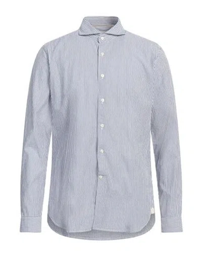 Tintoria Mattei 954 Man Shirt Midnight Blue Size 17 ½ Cotton, Elastane