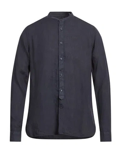 Tintoria Mattei 954 Man Shirt Midnight Blue Size 17 ½ Linen