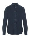 Tintoria Mattei 954 Man Shirt Midnight Blue Size L Cotton, Elastane In Blue